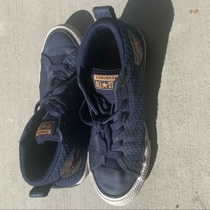 Navy blue converse high tops for active boys